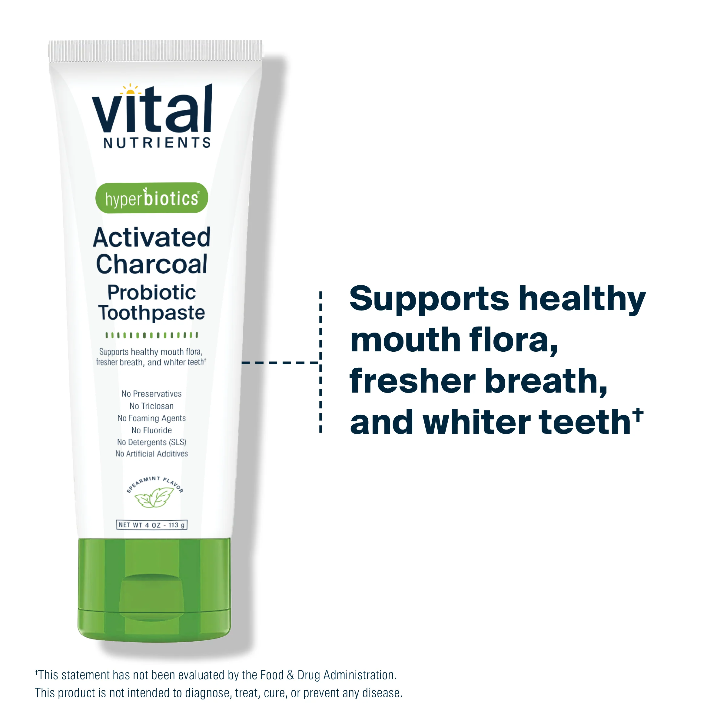 Hyperbiotics Activated Charcoal Probiotic Toothpaste - Image 3