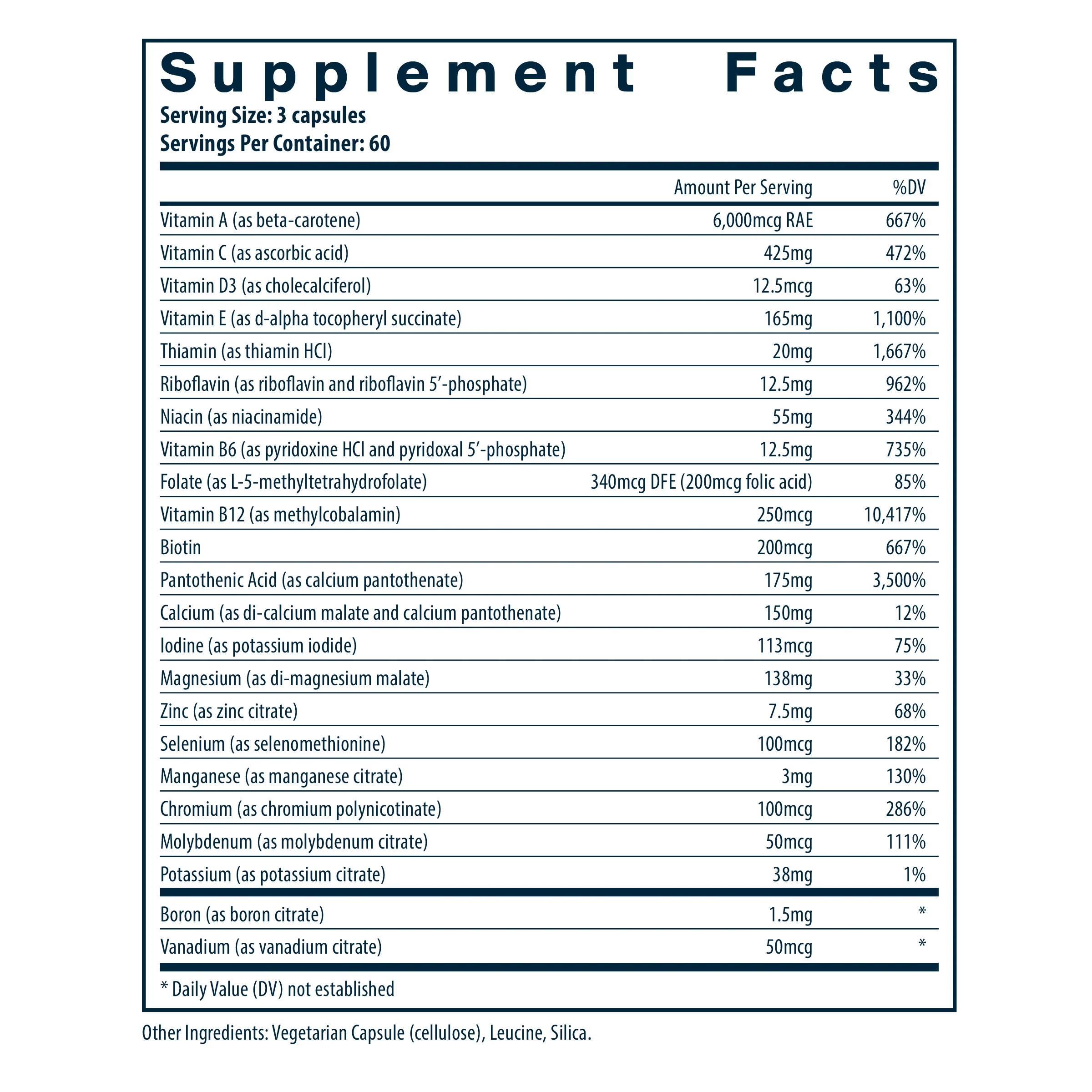 Multi-Nutrients 3 Citrate/Malate Formula (without Copper & without Iron) - Image 2
