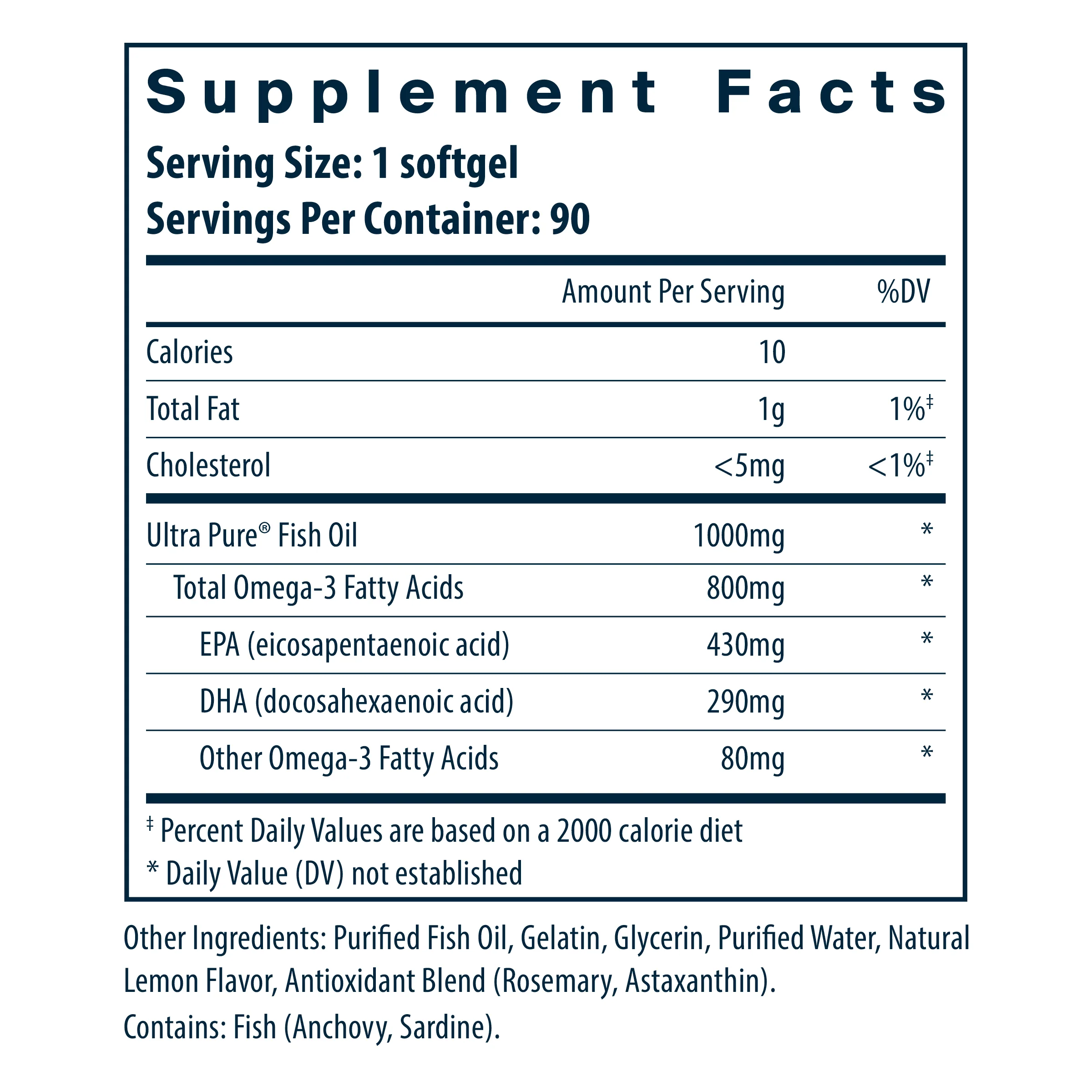 Ultra Pure® Fish Oil 800 Triglyceride Form Pharmaceutical Grade - Image 2